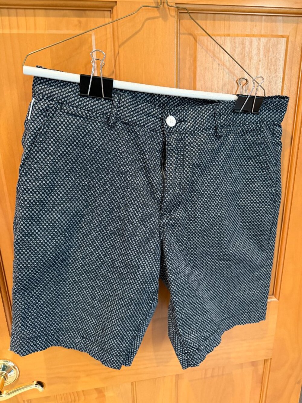 Armani Xchange Shorts Navy Blue Polka Dots Size 33 Mens